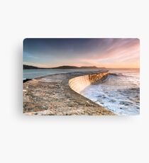 Sunkissed Cobb at Lyme Regis Canvas Print