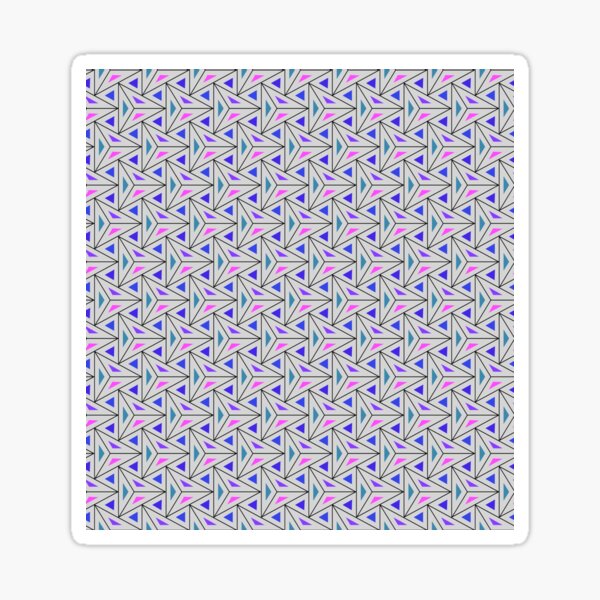 Triangles colorful Light Background Pattern, pyramids colorful Sticker