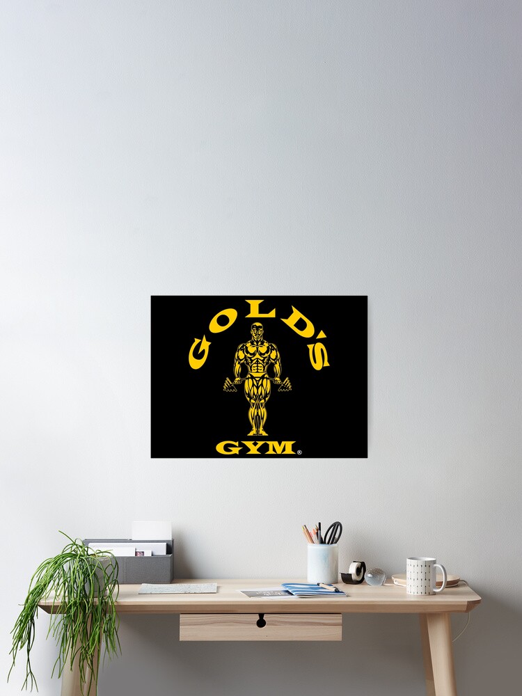 Gold S Gym Logo Black Poster By Maniacforces86 Redbubble