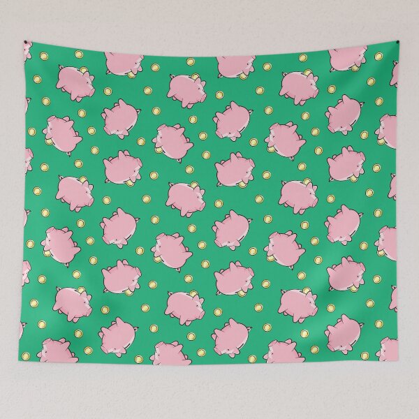 Item preview, Piggy Banks and Coins - Green designed and sold by littlearrow.