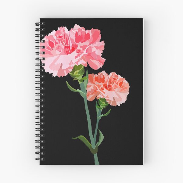 Aperçu de l'œuvre Carnation - Masque de fleur du mois de naissance de janvier créée et vendue par EcaDesign.