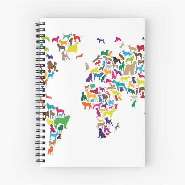 Aperçu de l'œuvre Dogs Map of the World Map créée et vendue par ArtPrints.