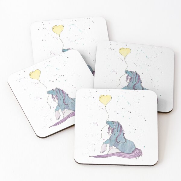 Item preview, Gypsy Horse with Yellow Heart-shaped Balloon designed and sold by mammanophotog.