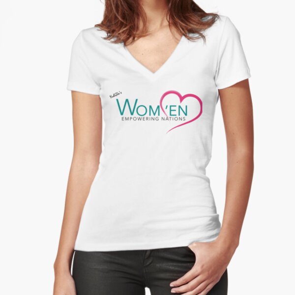 WOM'EN Logo Fitted V-Neck T-Shirt