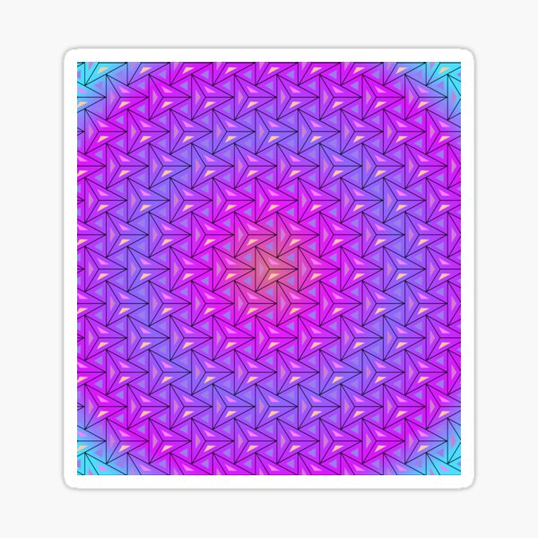 Triangles colorful Gradient Background Pattern, pyramids colorful Sticker