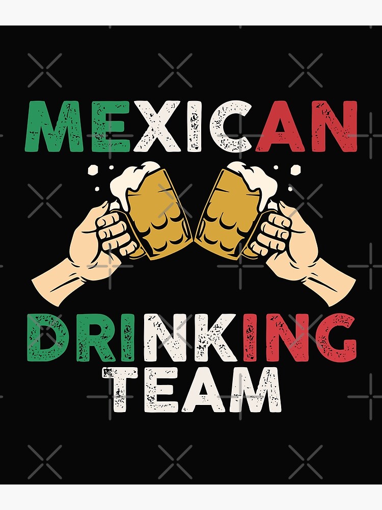 "Mexico Drinking Team Cheers Funny Mexican Flag Beer Mugs Cinco De Mayo