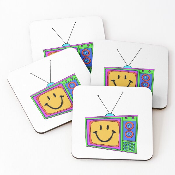 Item preview, Retro 90s Box TV Smiley Face designed and sold by Sien Fay.