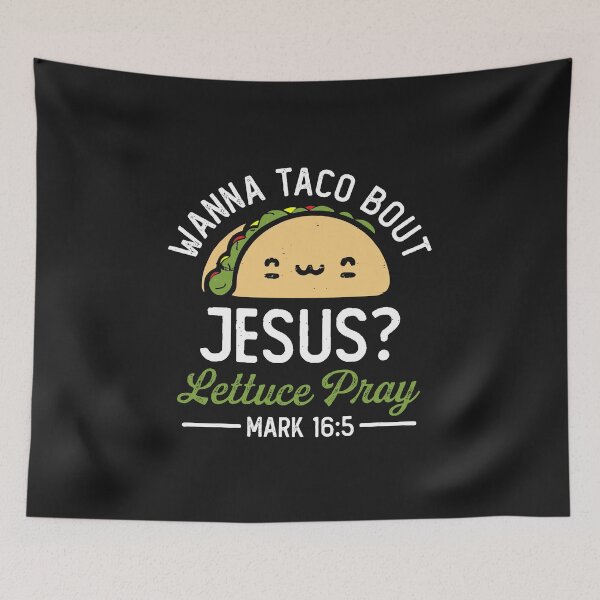 Item preview, Wanna Taco Bout Jesus Lettuce Pray Funny Christian Taco Pun Vintage  designed and sold by alenaz.