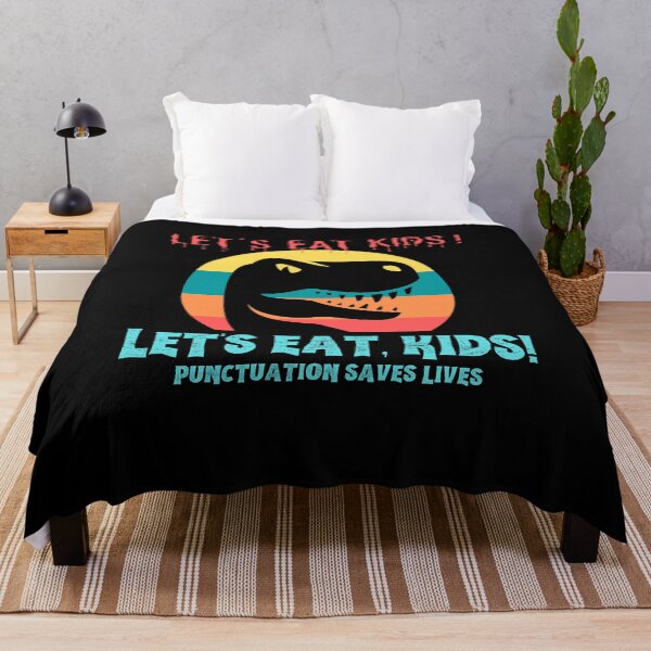 Item preview, Let's Eat Kids Dinosaur Punctuation Saves Lives designed and sold by GrlDad.