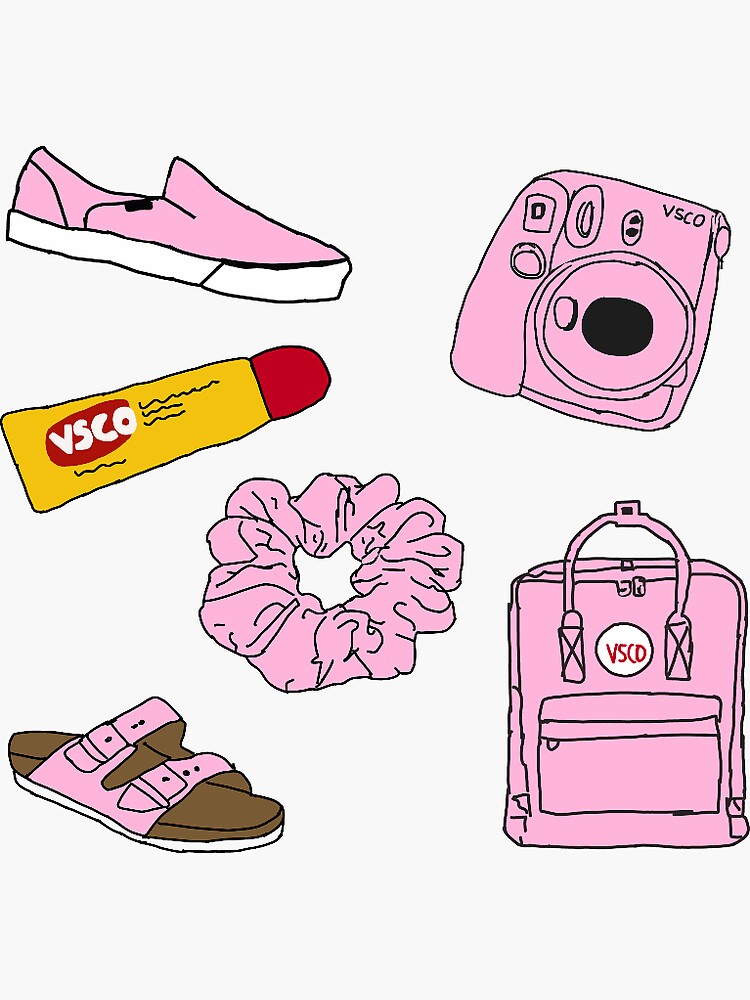 "pink vsco pack" Sticker for Sale by aacreates Redbubble