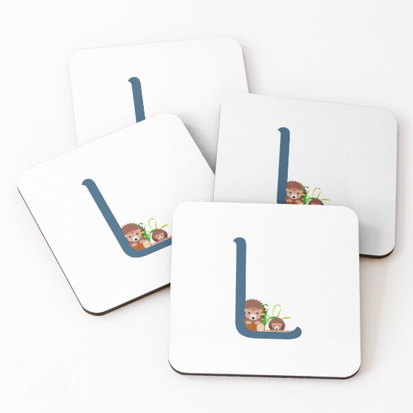 Item preview, Personalized Woodland Hedgehog Initial L designed and sold by TheFamilyVan.