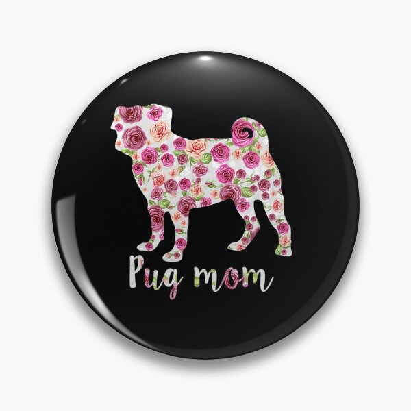 Item preview, Cute Pug Mom Roses Flower Floral Dog Mama Mother's Day Pet Lover designed and sold by ManishDayal.