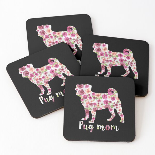 Item preview, Cute Pug Mom Roses Flower Floral Dog Mama Mother's Day Pet Lover designed and sold by ManishDayal.