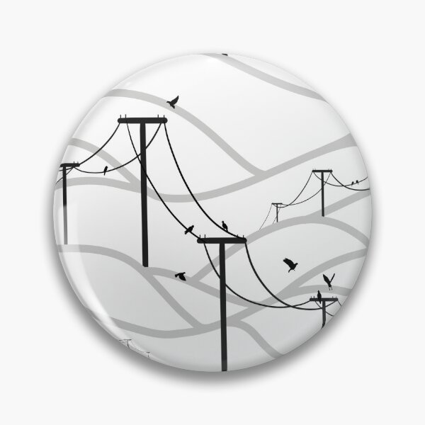 Item preview, Birds on a wire pattern designed and sold by NewBranchStudio.