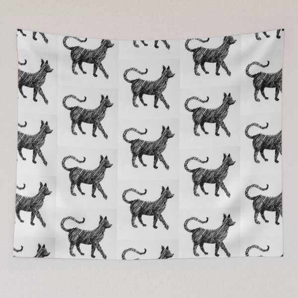 Item preview, Cat Scribble Outline Drawing designed and sold by Shawn Carroll.