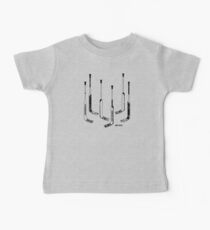 Goalie Hockey Sticks Black Baby Tee