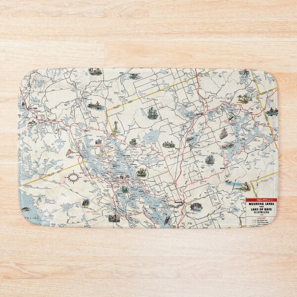 Item preview, Muskoka Lakes Tourist Map 1949 designed and sold by Gin  Neko.