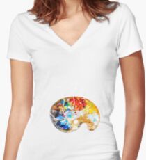 yellowredwater Women's Fitted V-Neck T-Shirt