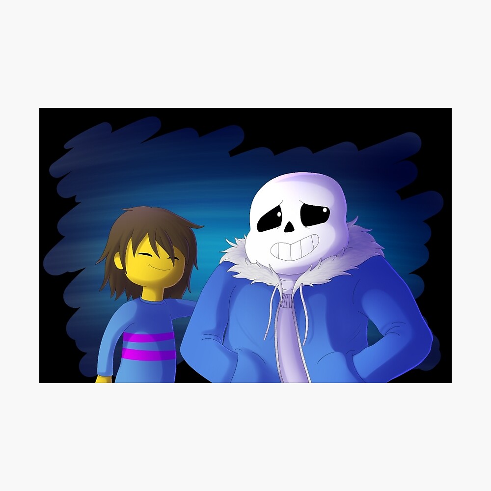 Póster for Sale con la obra «UNDERTALE - Sans and Frisk» de FULIK8 |  Redbubble