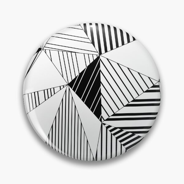 Item preview, Black and white striped triangle polygons  designed and sold by natalyon.