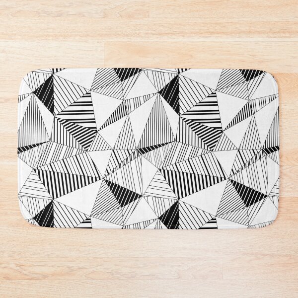 Item preview, Black and white striped triangle polygons  designed and sold by natalyon.