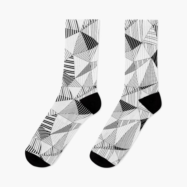 Item preview, Black and white striped triangle polygons  designed and sold by natalyon.