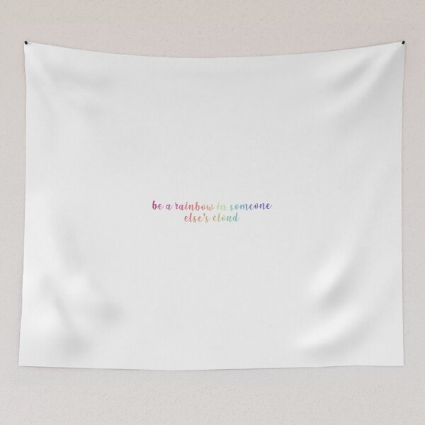 Item preview, Be A Rainbow In Someone Else's Cloud - Inspirational Calligraphy Quote designed and sold by box-of-colors.