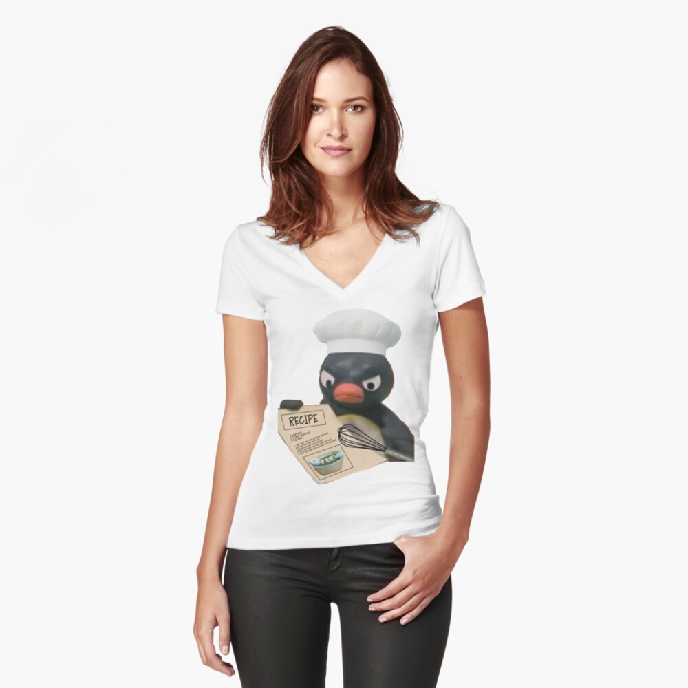 Vista previa del artículo con la obra «Camiseta entallada de cuello en V», diseñado y vendido por Chrisafina.