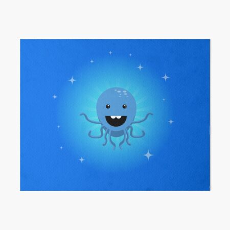 Starry Squid Art Board Print