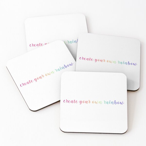 Item preview, Create Your Own Rainbow - Inspirational Calligraphy Quote designed and sold by box-of-colors.
