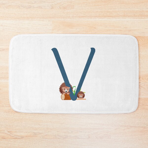 Item preview, Personalized Woodland Hedgehog Initial V designed and sold by TheFamilyVan.