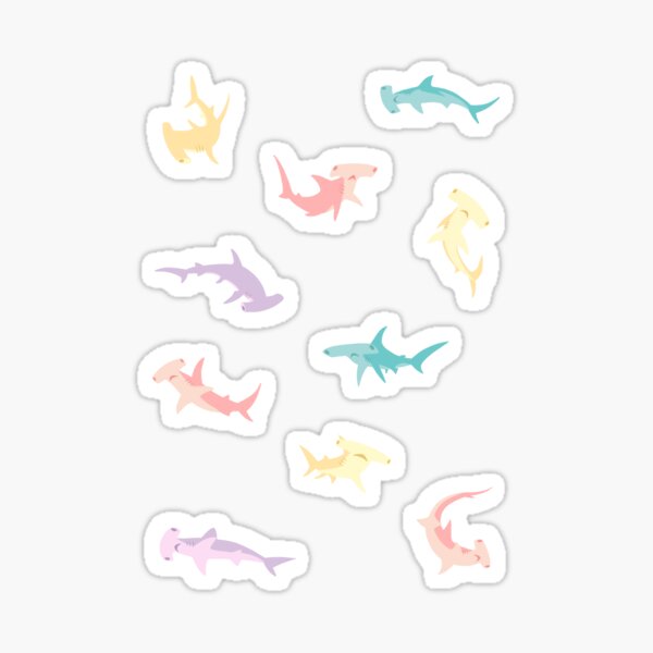 Hammerhead Shark Sticker Pack Pastel Sticker