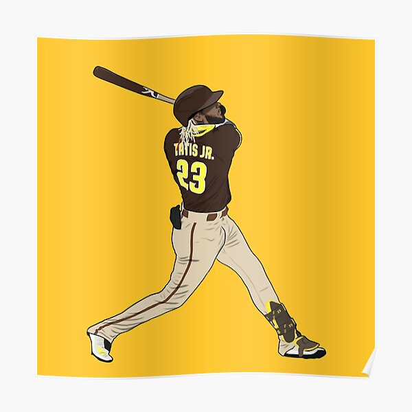 Trends International MLB San Diego Padres - Fernando Tatis Jr. 22 Unframed  Wall Poster Print Clear Push Pins Bundle 22.375 x 34