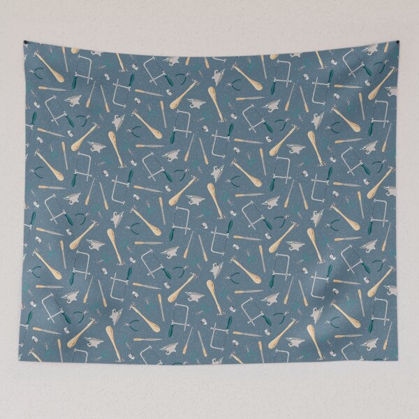 Item preview, Goldsmith tools of the trade - blue designed and sold by NewBranchStudio.