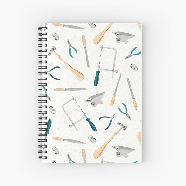 Artiste joaillier et orfèvre outils du métier - blanc Cahier à spirale