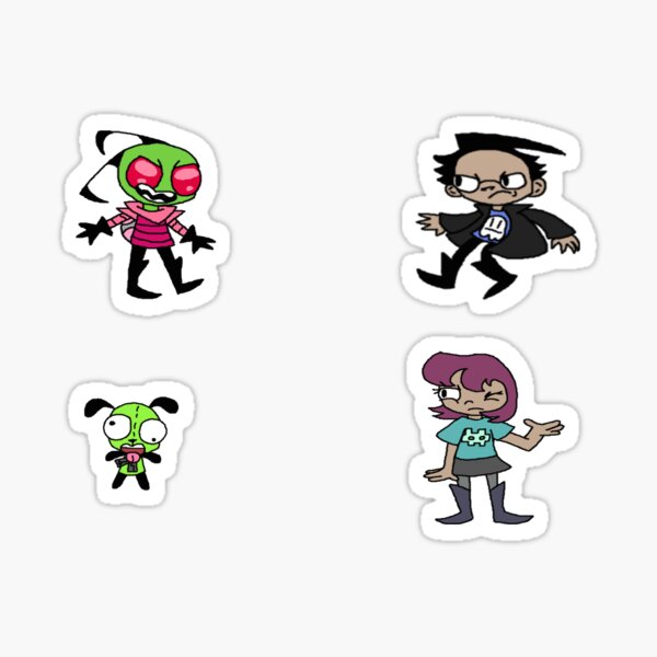 Invaderzim Stickers Redbubble - zin squad logo decal roblox