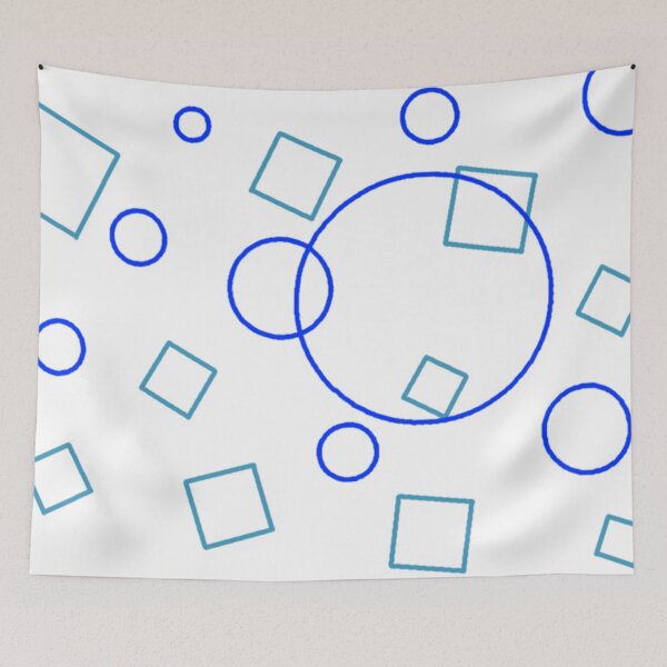 Item preview, Blue Shapes designed and sold by Poetic Patterns Studio.
