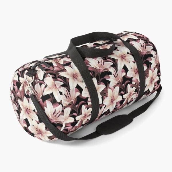 Item preview, Lilies on black. Floral pattern designed and sold by Gribanessa.