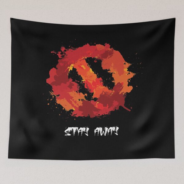 Item preview, Stay Away - stop sign (white on black) designed and sold by TravellingWolf.