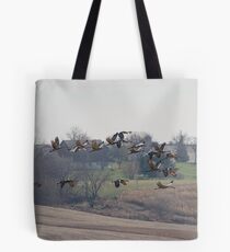Farm Land Sandhill Cranes Tote Bag