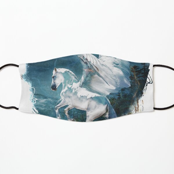 Flights of Fancy My Winged White Horse Kids Mask