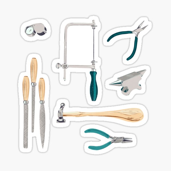 Item preview, Jewellery artist and Goldsmith tools of the trade - white designed and sold by NewBranchStudio.