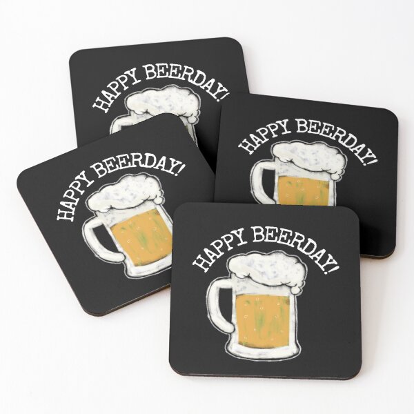 Item preview, Happy Beerday - Beer Glass - Boo-da-chay designed and sold by Boo-da-chay.