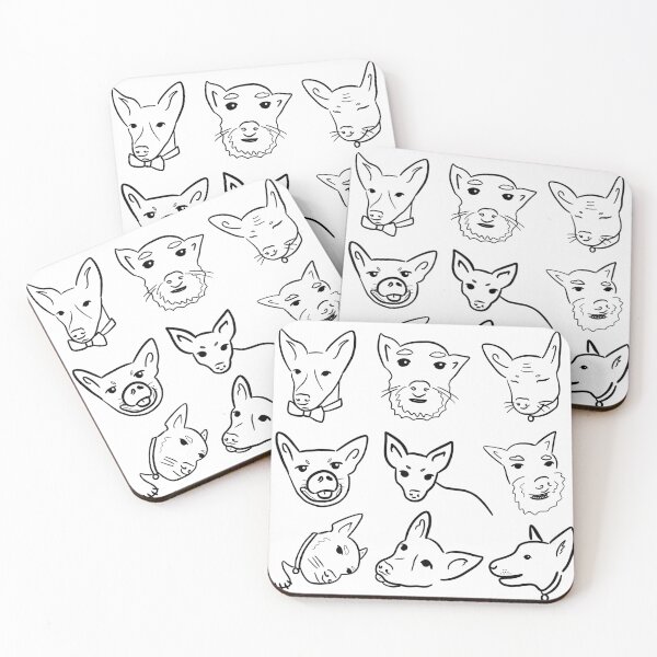 Item preview, Derpy Dogs and Puppies Line Art Design designed and sold by yashiki.