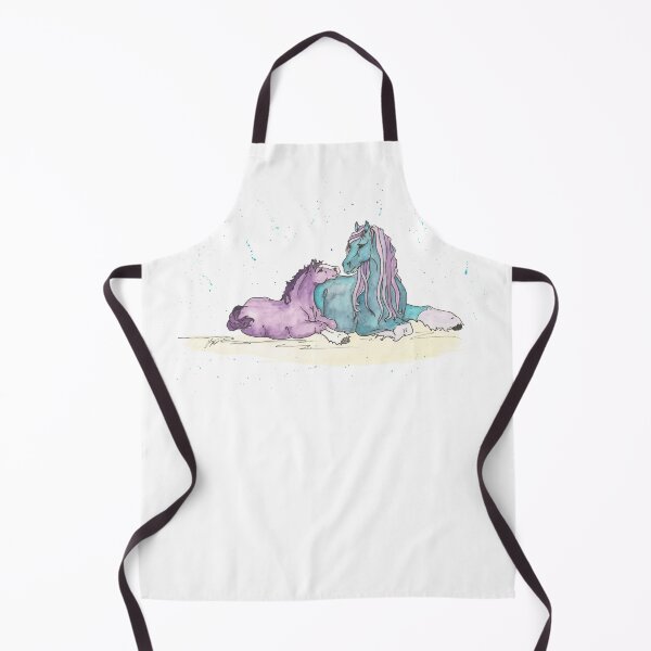 Item preview, Mother and Baby Draft Horse in Watercolor designed and sold by mammanophotog.