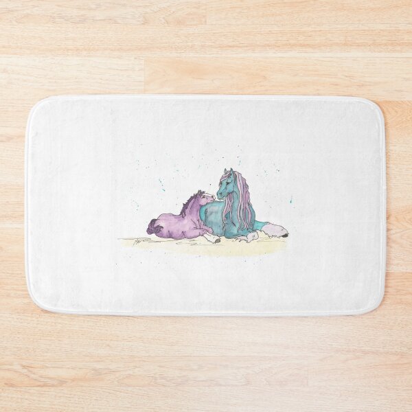 Item preview, Mother and Baby Draft Horse in Watercolor designed and sold by mammanophotog.