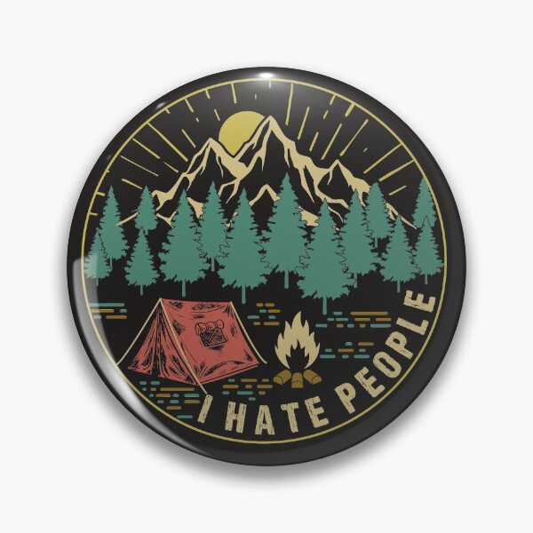 Item preview, I Hate People Tshirt - Mountains Camping Vacation - Getaway Camp - Hike - Funny T-shirt - Hiking Tee - Backpack - Sun Shine -Dawn -River Tee designed and sold by mediastyle2.