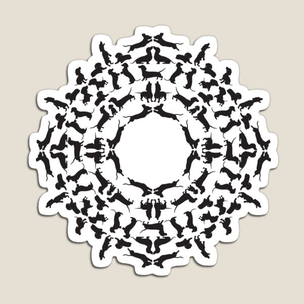 puppy mandala - dachshund Magnet