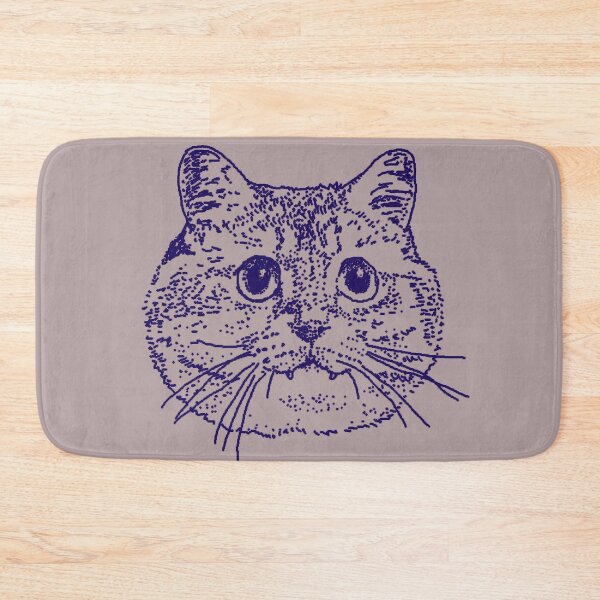 Item preview, Blue Kitty 4 on grey designed and sold by studiozandra.
