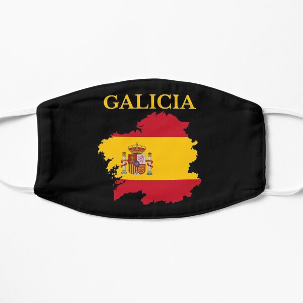 Mapa de Galicia, España Mascarilla plana